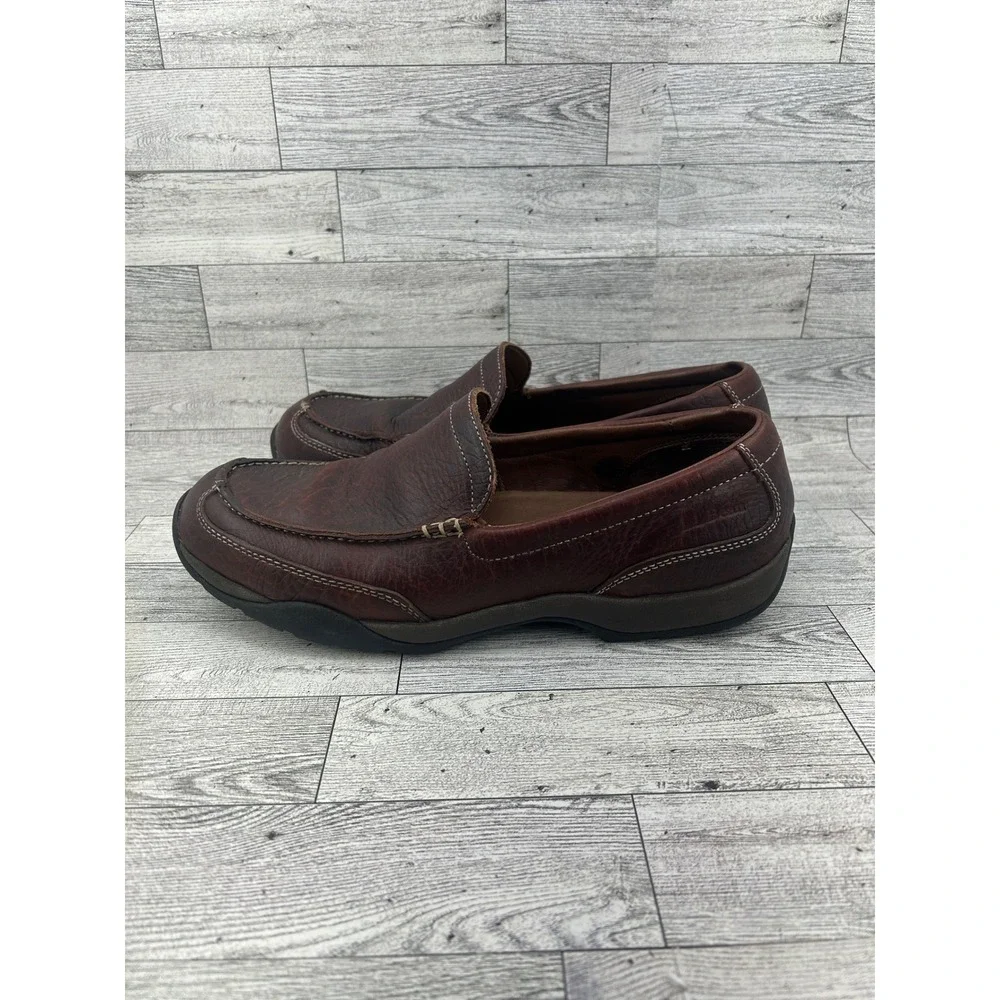 LL‎ Bean Men Sz 10.5 M Brown Leather Venetian Loafers 0GTF7 04 Slip On Shoes